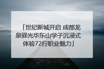 世纪新城开启 成都龙泉驿光华东山学子沉浸式体验72行职业魅力